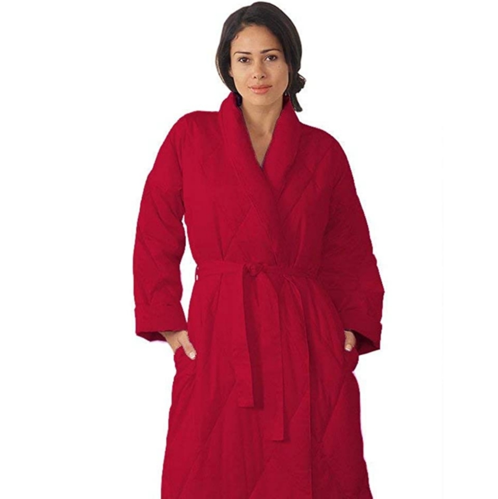 Down Bathrobe Warm Things Brand XL Quilted Robe